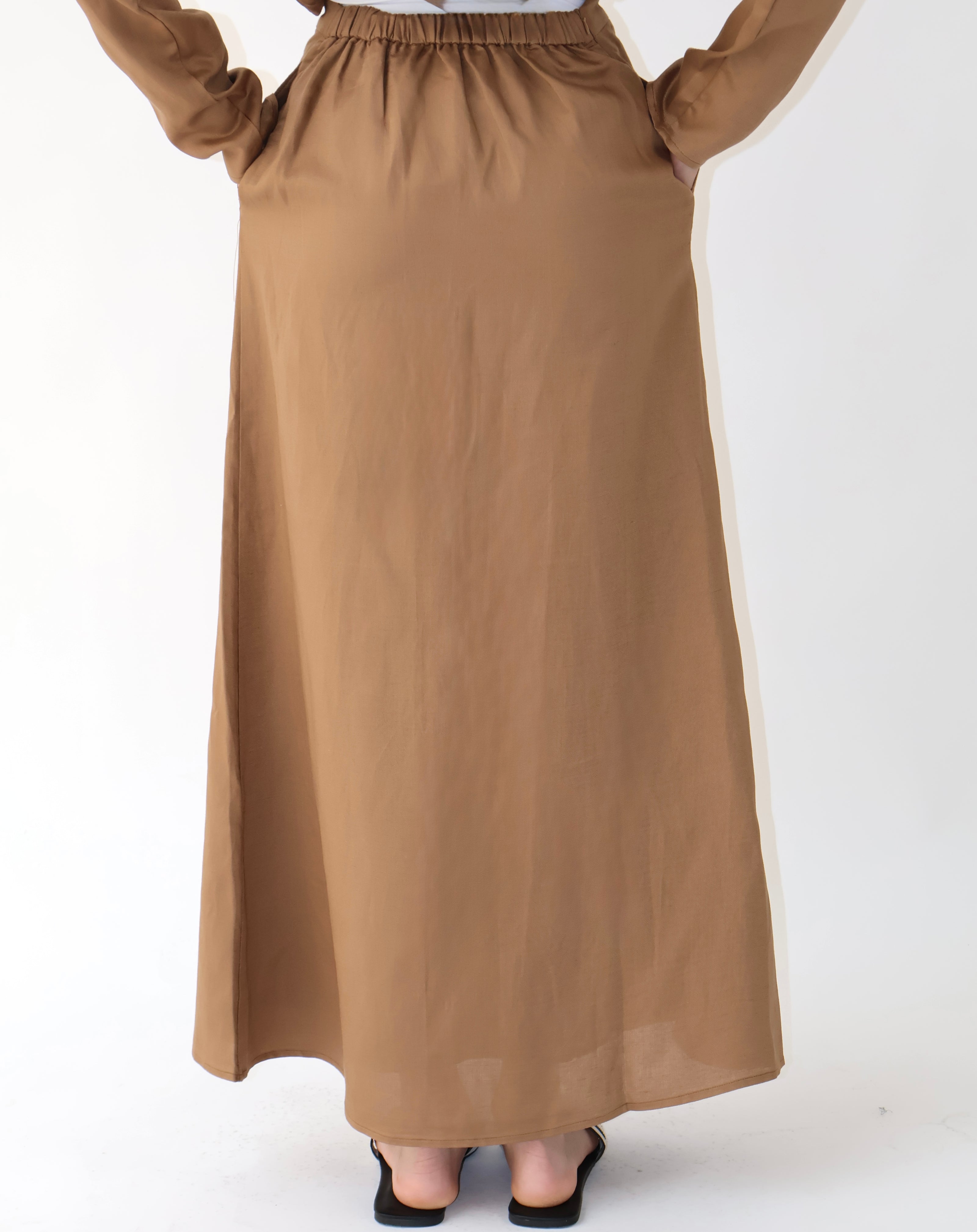 RAYAH MAXI SKIRT CLAY