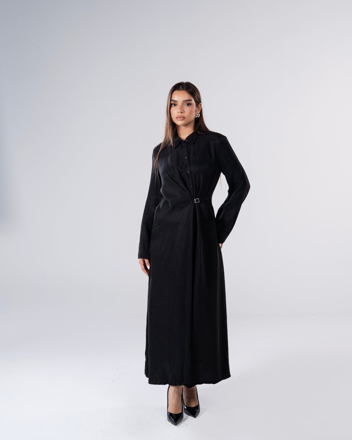 Ava Cupro Dress Black