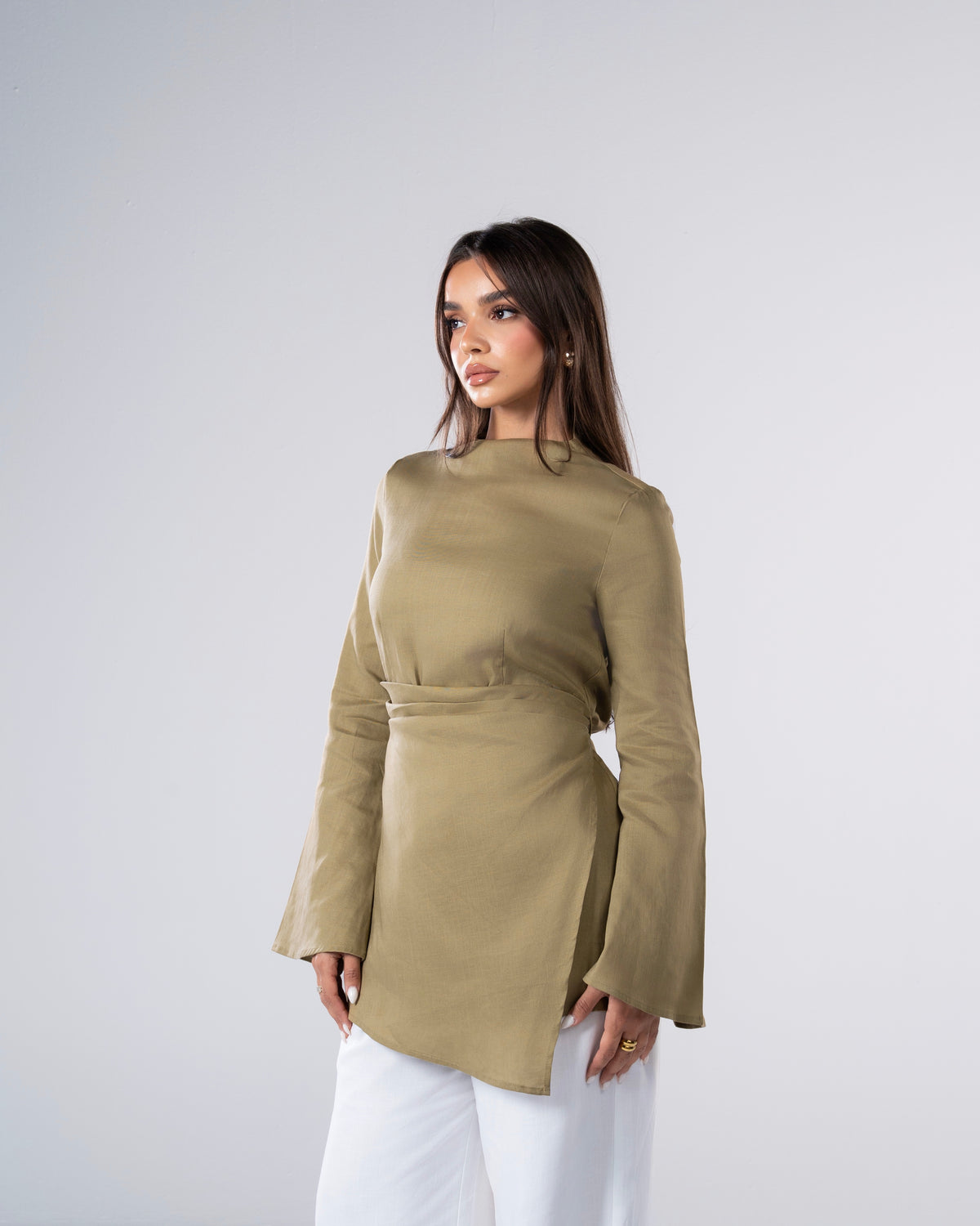 Riviera Wrap Blouse Pistachio