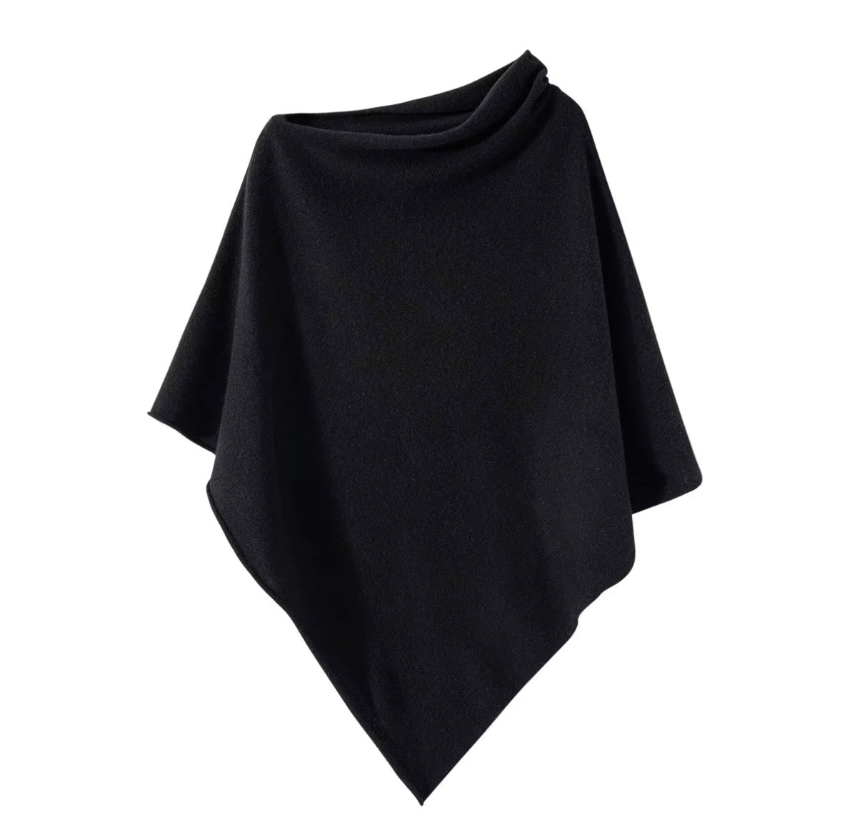 Iylah Wool Poncho Black (PREORDER)