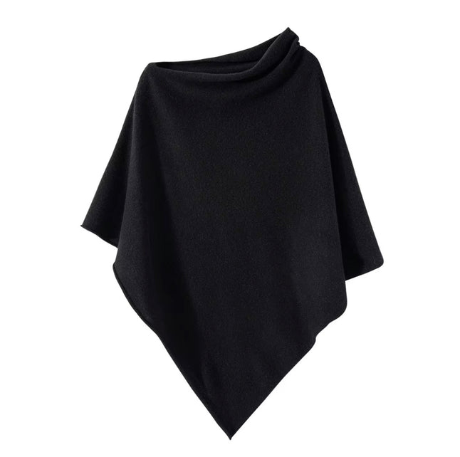 Iylah Wool Poncho Black (PREORDER)