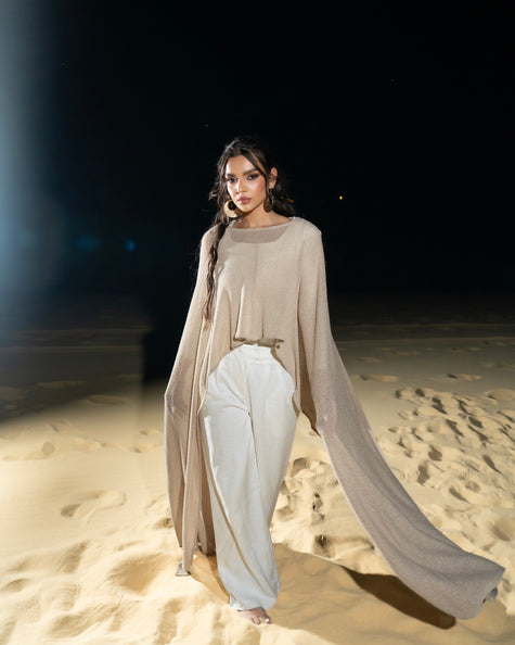 Solene Poncho Sand (PREORDER)