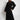 ZIYA KNITTED TIE-UP DRESS - BLACK