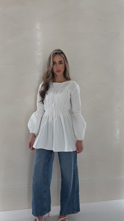 BAHAR BLOUSE - WHITE